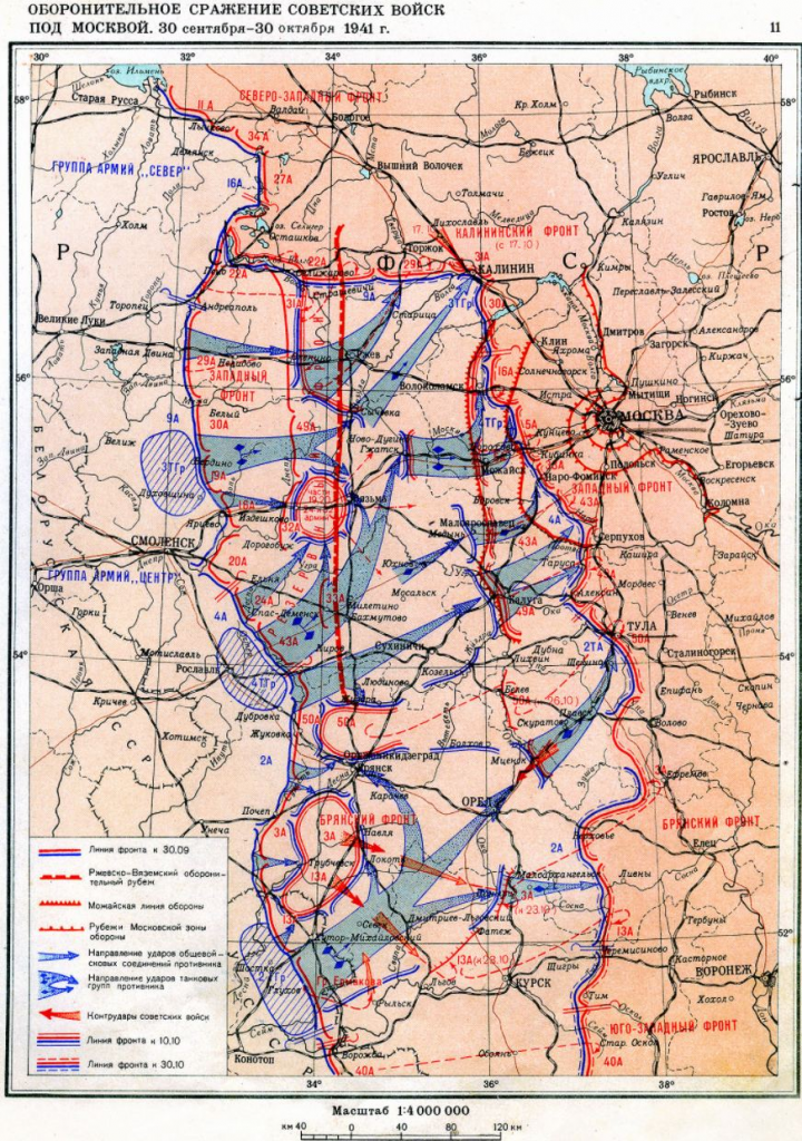 Карта боевых действий под москвой 1942