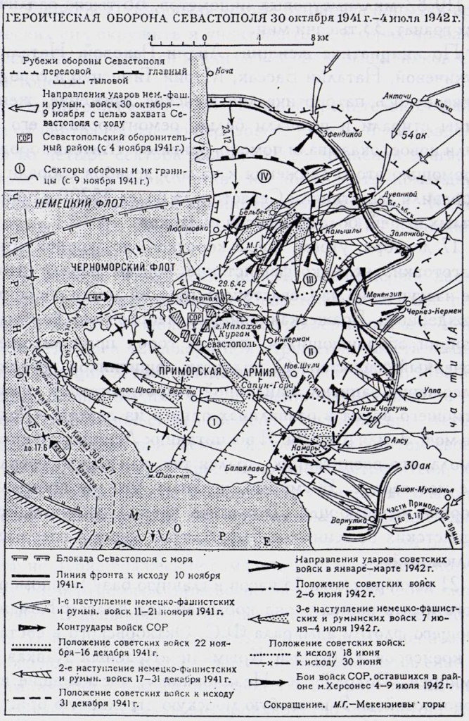 Карта обороны севастополя 1941