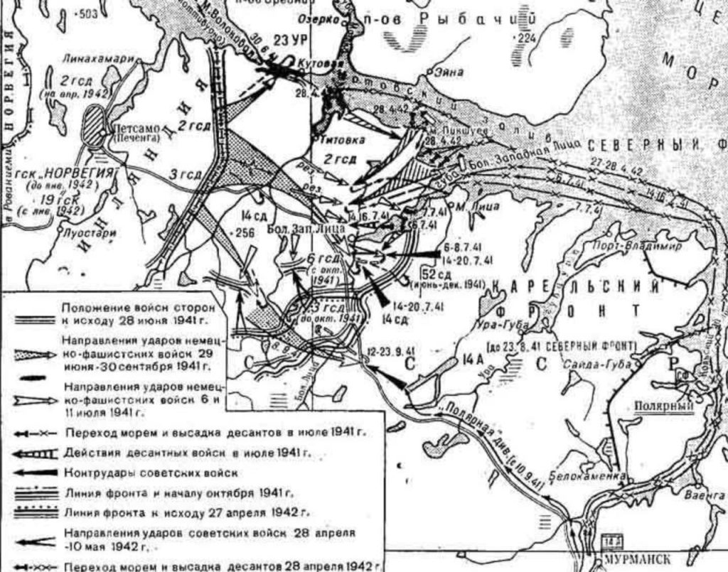 Карта вов 1942