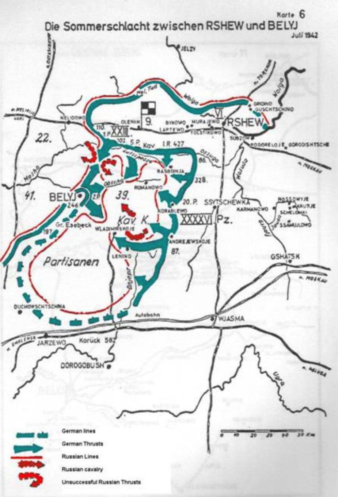 Карта боев за ржевский выступ 1942 1943 годов