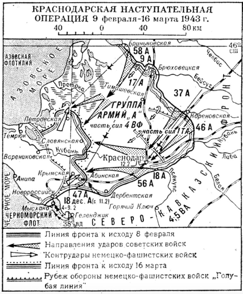 Карта боевых действий на кавказе в великую отечественную войну 1941 1945