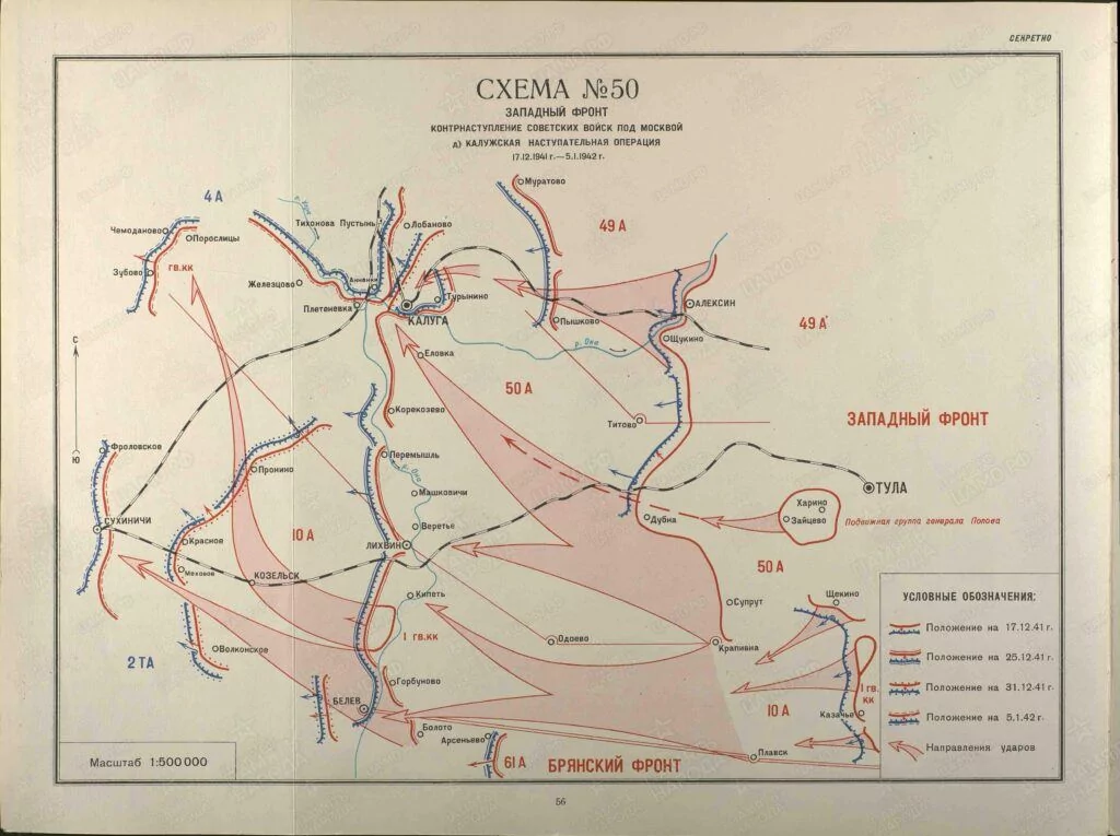 На схеме обозначено наступление юго западного фронта русских войск