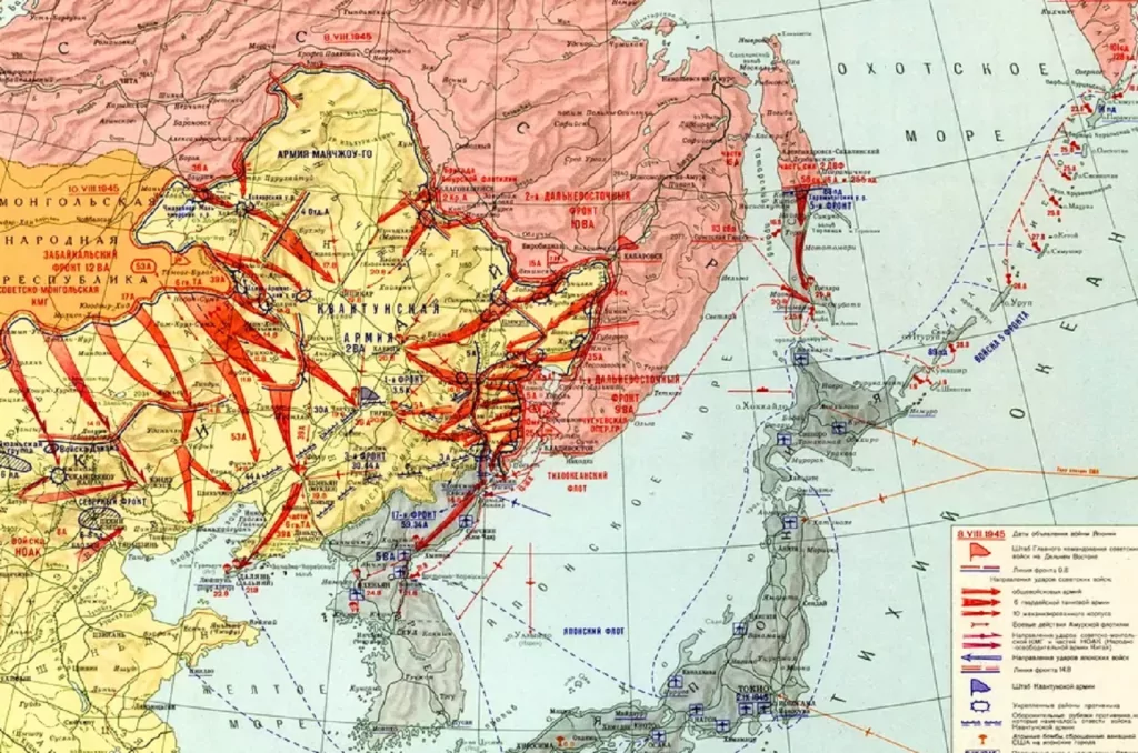 Нападение германии на японию. Маньчжурская операция 1945. Разгром Квантунской армии в 1945 году карта.
